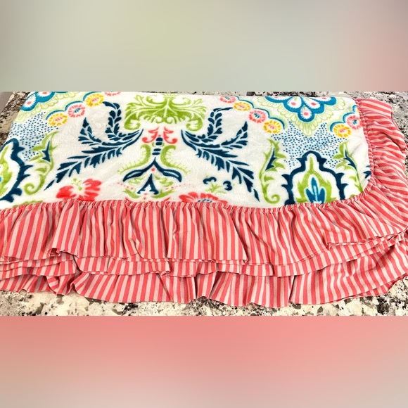 Matilda Jane Other - Matilda Jane Fleece Cora Throw Blanket with Ruffle Trim